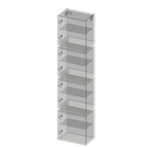Hängehochschrank mit 4 Türen Devo Viva 2.0 links BxHxT 40x170x26 cm oak halifax white