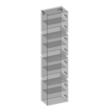 Hängehochschrank mit 4 Türen Devo Viva 2.0 rechts BxHxT 40x170x26 cm oak halifax white