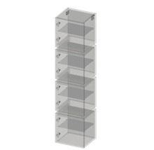 Hängehochschrank mit 4 Türen Devo Viva 2.0 links BxHxT 40x170x35 cm natural hickory