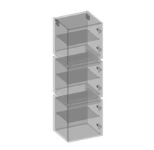 Hängeschrank mit 3 Türen Devo Viva 2.0 rechts BxHxT 40x127x35 cm conifer green supermatt