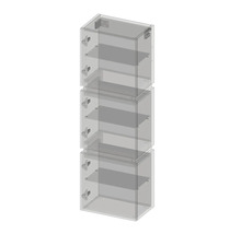 Hängeschrank mit 3 Türen Devo Viva 2.0 links BxHxT 40x127x26 cm natural hickory