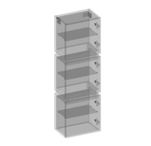 Hängeschrank mit 3 Türen Devo Viva 2.0 rechts BxHxT 40x127x26 cm conifer green supermatt