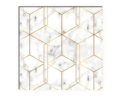 Tapete mit Marmorstruktur und geometrischen Formen