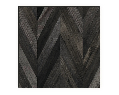 Quadratische Fliese mit Fischgrätenmuster aus Holz