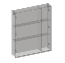 Spiegelschrank Devo Viva 2.0 links BxHxT 70x85x15 cm conifer green supermatt