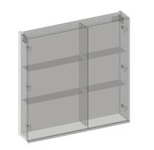Spiegelschrank Devo Viva 2.0 links BxHxT 85x85x15 cm oak halifax white