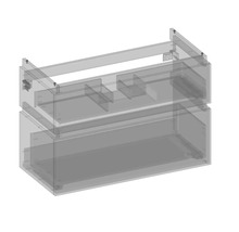 Waschtischunterschrank mit 2 Schubladen Devo Viva 2.0 BxHxT 97x66x44 cm oak halifax white
