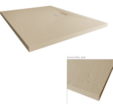 Beige Duschwanne mit rechteckiger Form und flachem Design