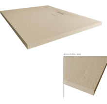 Duschwanne Mineralguss BREUER Modern Line Steinoptik Sandstein 75 x 120 cm