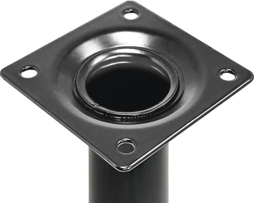 Tischbeinbefestigungsplatte aus Metall mit vier Löchern zur Schraubbefestigung