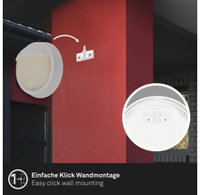 Außenleuchte mit einfacher Klick Wandmontage