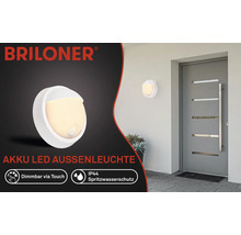 Kabellose LED Außenleuchte mit Dimmfunktion und Spritzwasserschutz