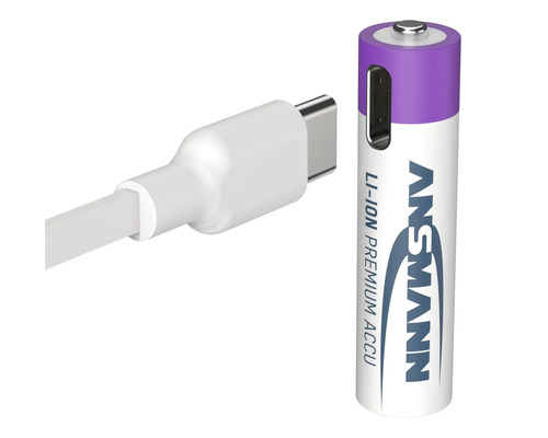 Ansmann Li-Ion Premium Akku mit USB-C-Kabel