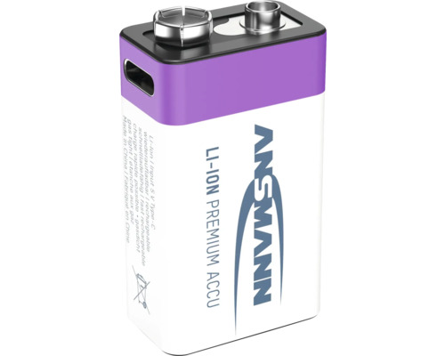 Ansmann 9 Volt Lithium-Ionen Akku