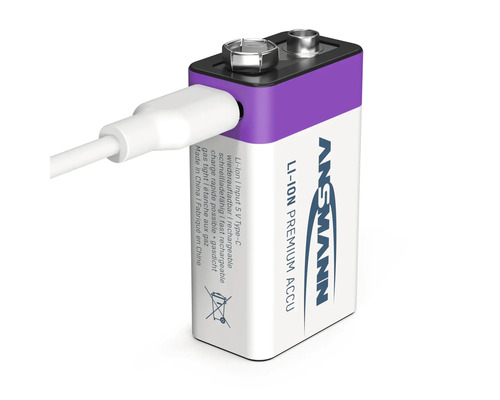 Ansmann Lithium-Ionen Premium Akku mit Ladekabel
