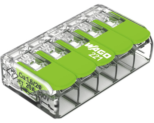 Wago 221 Verbindungsklemme für elektrische Leitungen