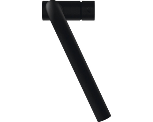 Schwarze Wandleuchte mit verstellbarem Arm.