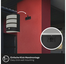 Wandleuchte mit einfacher Klickmontage zur Wandmontage