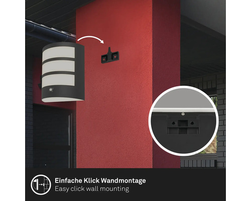 Wandleuchte zur einfachen Klickmontage