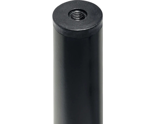 Schwarzes Tischbein mit Gewinde