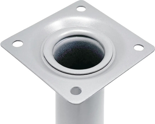 Tischbeinbefestigung aus Metall mit Montageplatte