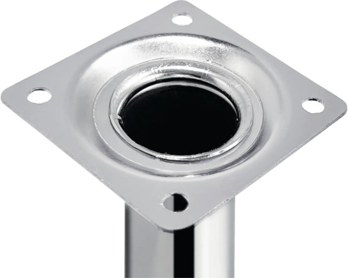 Möbelfuß aus Metall mit quadratischer Montageplatte
