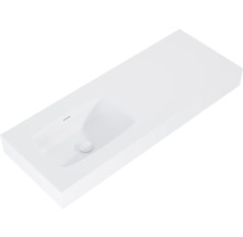 Jungborn Waschtisch DECEM 1210 x 460 mm Becken links weiß matt