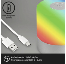 Dekorative LED Lampe mit USB-C Kabel und integriertem Akku