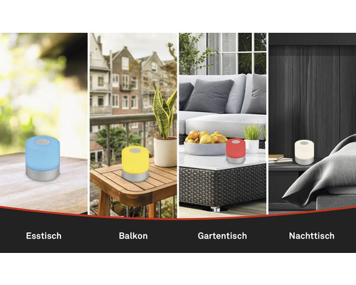 Tischleuchte für Esstisch, Balkon, Gartentisch und Nachttisch