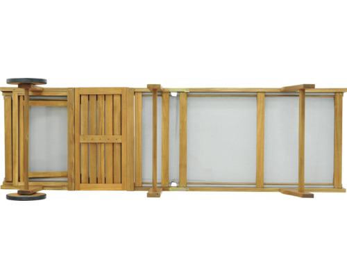 Holz Sichtschutz mit Tür und Seitenwand