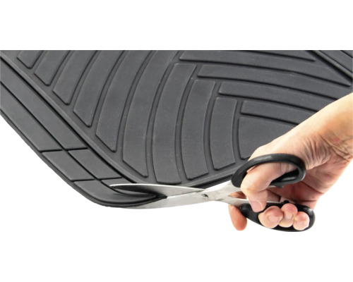 Zuschneidbare Universal-Fußmatte mit Schere