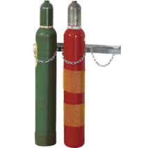 Gasflaschen-Wandhalter WH 140-S aus Stahl, verzinkt, für 3 Flaschen mit max. 140 mm Ø