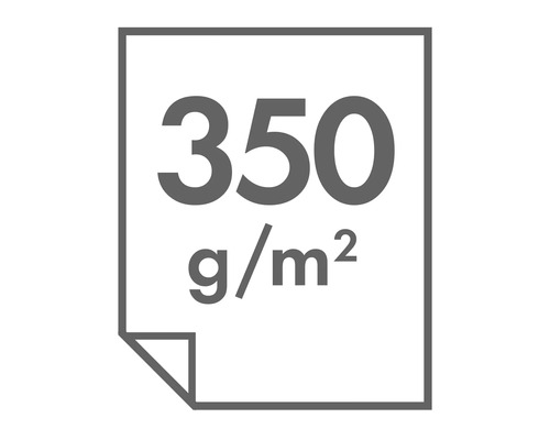 Symbol für ein Papiergewicht von 350 Gramm pro Quadratmeter