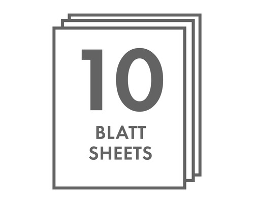 Symbol für 10 Blatt