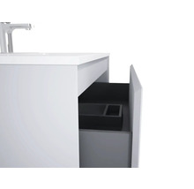 Waschtischunterschrank mit offener Schublade zur Badezimmeraufbewahrung