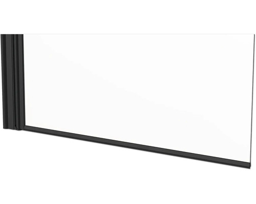 Duschwand mit schwarzem Rahmen