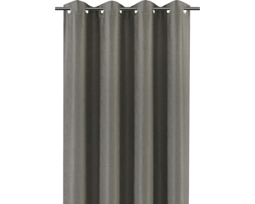 Grauer Gardinenschal mit Ösenaufhängung