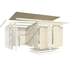 Gartenhaus Palmako Leif 4,5+2,9 m² inkl. Fußboden 467 x 187 cm tauchgrundiert
