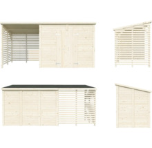 Gartenhaus Palmako Leif 4,5+2,9 m² inkl. Fußboden 467 x 187 cm tauchgrundiert