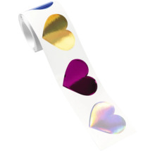 Rolle mit herzförmigen Aufklebern