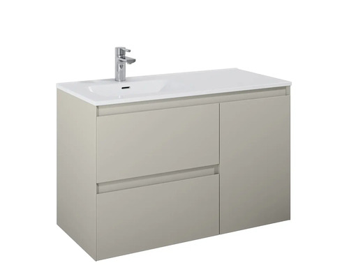 Waschtischunterschrank mit zwei Schubladen, Waschbecken und Armatur