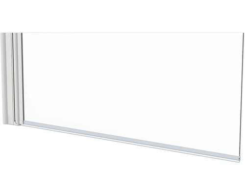 Duschwand mit Rahmen und Dichtungsleiste