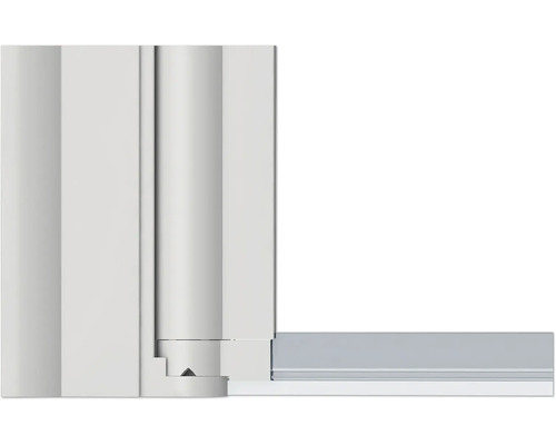 Detailansicht eines Duschkabinenprofils