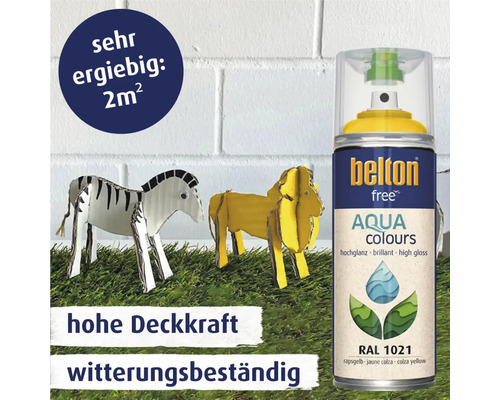 Belton Free Aqua Colours Lackspraydose mit Papiertieren als Dekoration