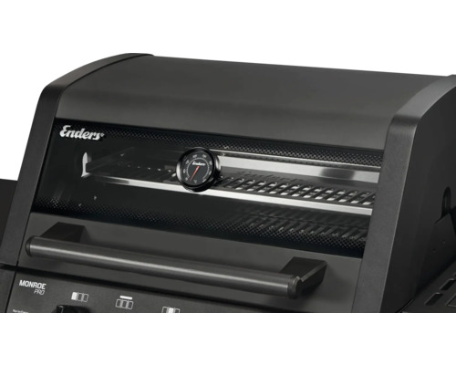Detailansicht eines Enders Monroe Pro Gasgrills mit Thermometer