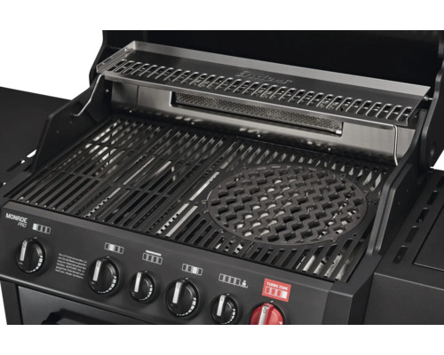 Gasgrill mit Grillrost und Warmhalterost