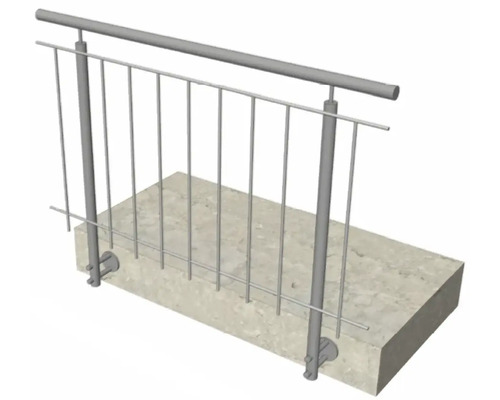 Metallgeländer auf Betonuntergrund