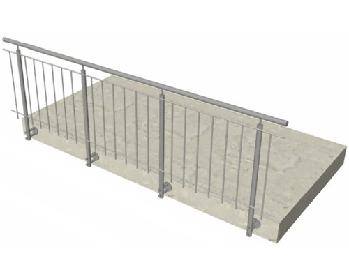 Geländer aus Metall auf Beton