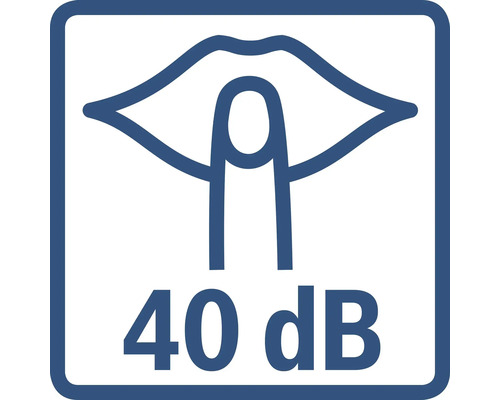 Schallleistungspegel 40 Dezibel Symbol