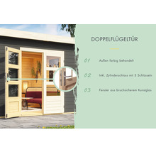 Gartenhaus Konsta Duttweiler 4 244 x 244 cm terragrau-thumb-5